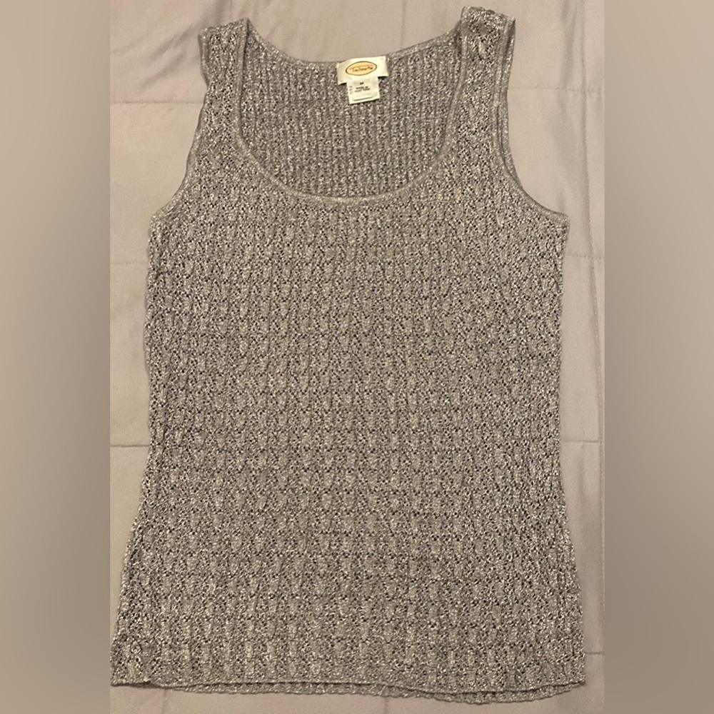 Talbots Sparkly Silver Tank